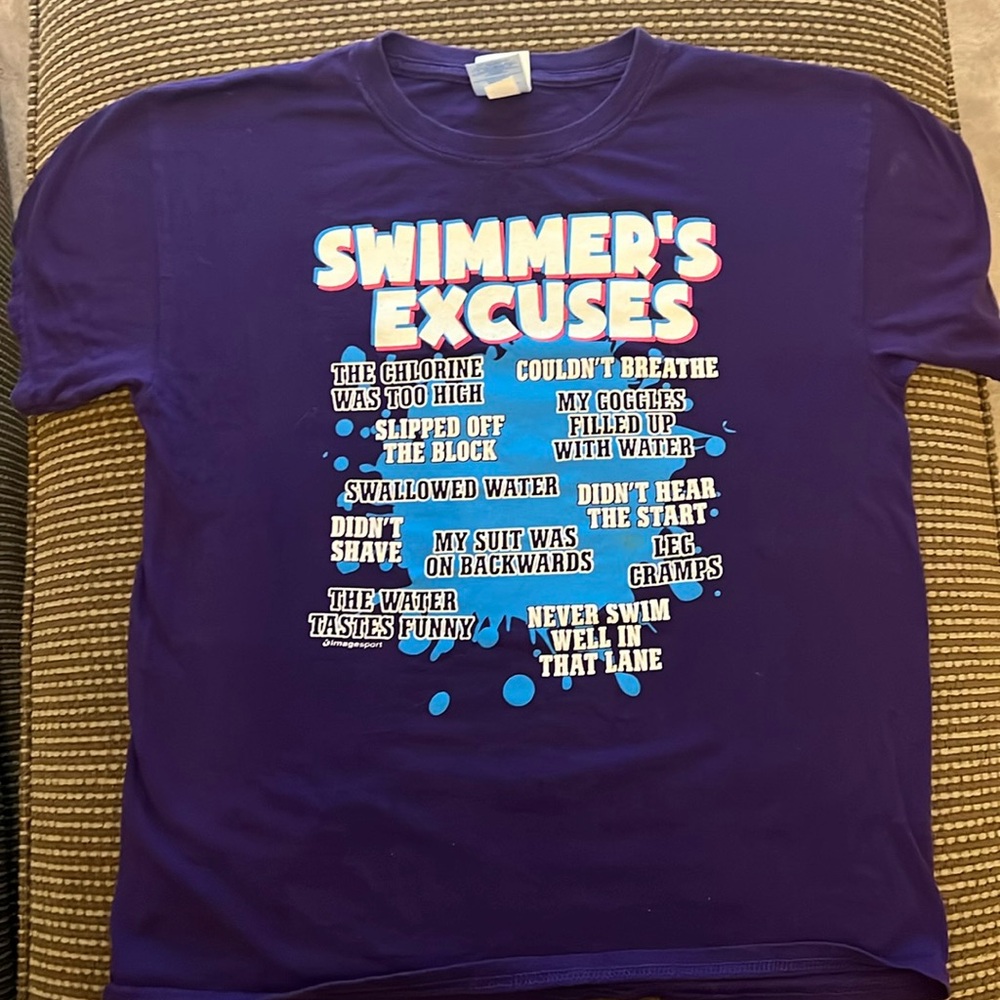 5 for $10 swimmer graphic tee size youth large purple